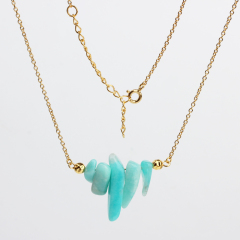 925 Sterling Silver Simple Tianhe Stone Necklace