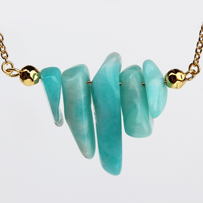 925 Sterling Silver Simple Tianhe Stone Necklace
