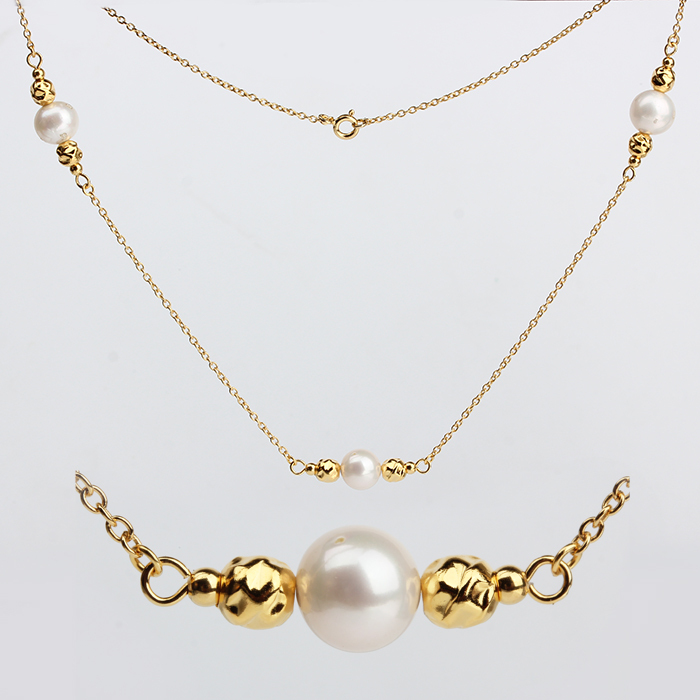 925 Sterling Silver Freshwater Pearl Bead Necklace Diy