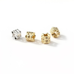 925 Sterling Silver Cube Spacer Beads with CZ
