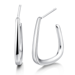 925 Sterling Silver Simple Hoop Earrings