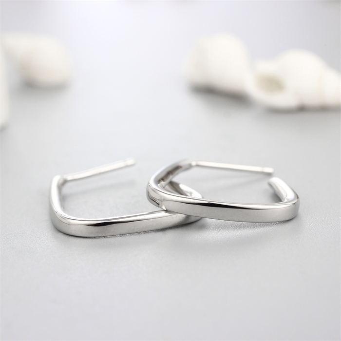 925 Sterling Silver Simple Hoop Earrings