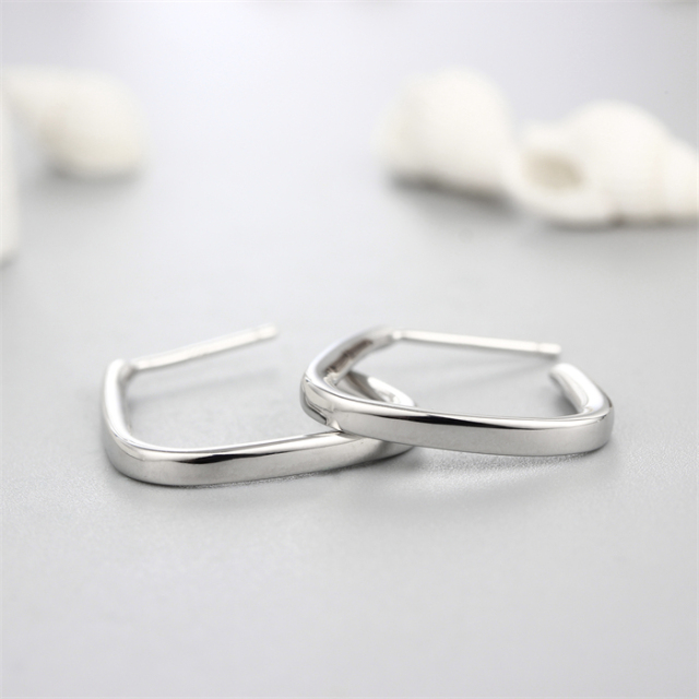 925 Sterling Silver Simple Hoop Earrings
