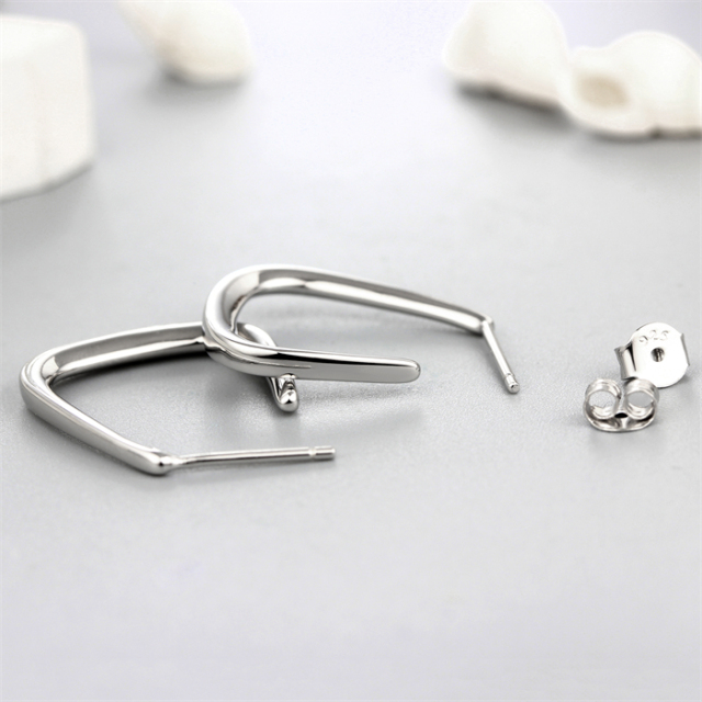 925 Sterling Silver Simple Hoop Earrings