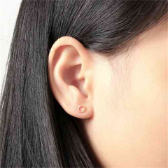 925 Sterling Silver Hexagon Stud Earrings