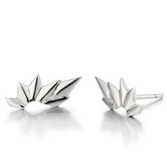 925 Sterling Silver Unique Wing-Shape Stud Earrings