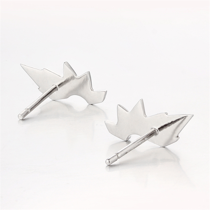 925 Sterling Silver Unique Wing-Shape Stud Earrings