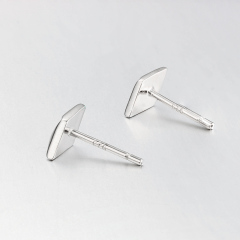 925 Sterling Silver Diamond Shape Stud Earrings