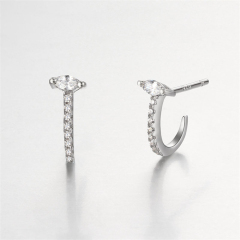 925 Sterling Silver CZ Stud Earrings
