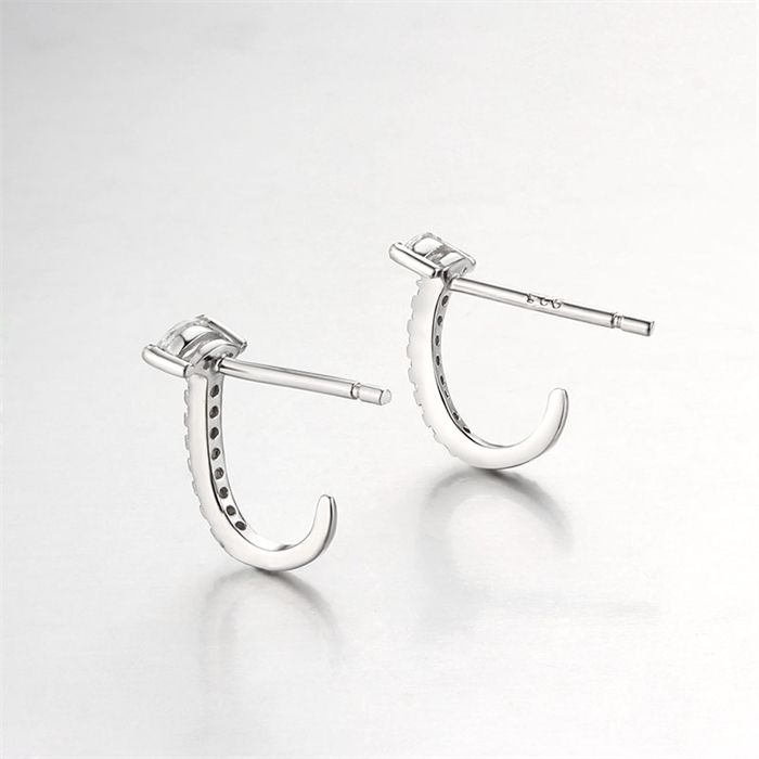 925 Sterling Silver CZ Stud Earrings
