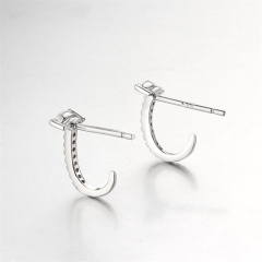 925 Sterling Silver CZ Stud Earrings