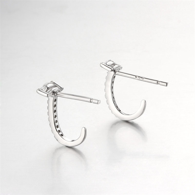 925 Sterling Silver CZ Stud Earrings