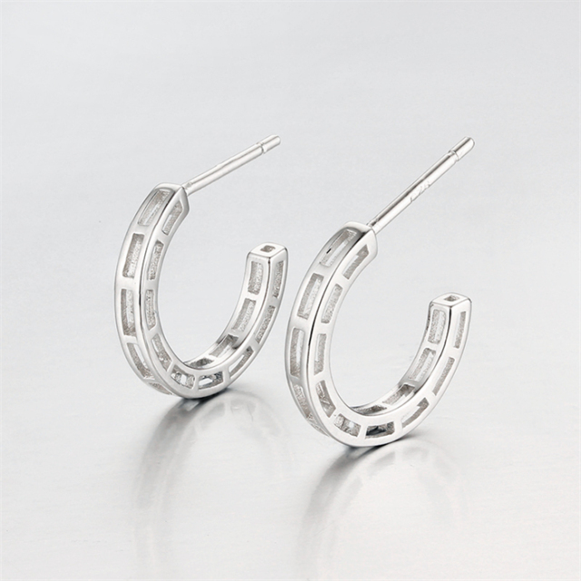 925 Sterling Silver Earring Jewelry With Cubic Zirconia