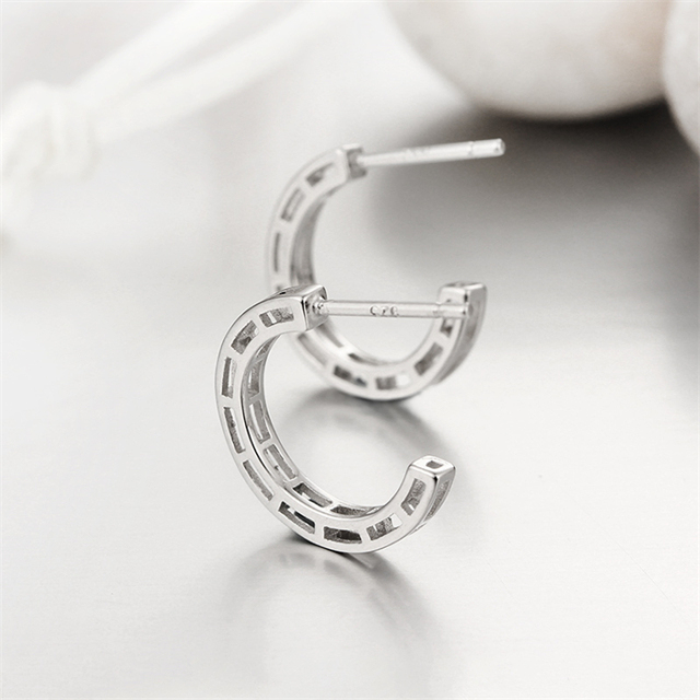 925 Sterling Silver Earring Jewelry With Cubic Zirconia