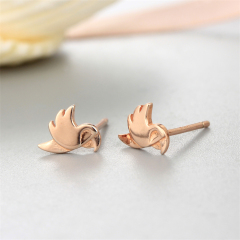 925 Sterling Silver Parrot Bird Stud Earrings
