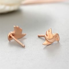 925 Sterling Silver Parrot Bird Stud Earrings