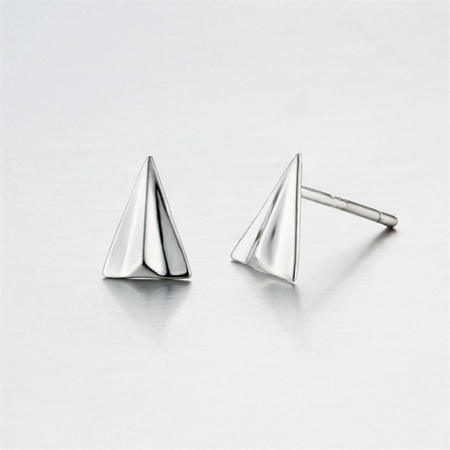 925 Sterling Silver Triangle Stud Earrings Online