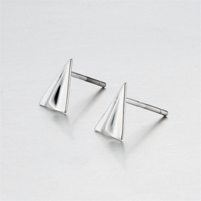 925 Sterling Silver Triangle Stud Earrings Online