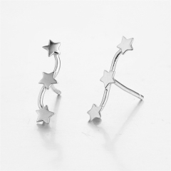 925 Sterling Silver Star String Stud Earrings