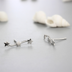 925 Sterling Silver Star String Stud Earrings