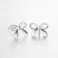 925 Sterling Silver Bow Stud Earrings
