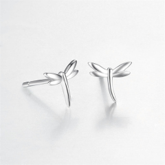 925 Sterling Silver Dragonfly Stud Earrings