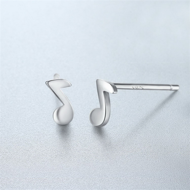 925 Sterling Silver Misic Stud Earrings Wholesale