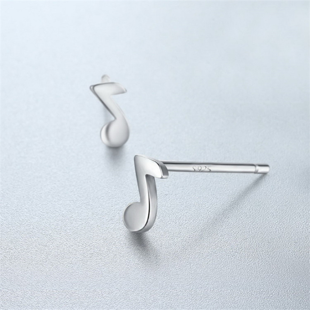 925 Sterling Silver Misic Stud Earrings Wholesale