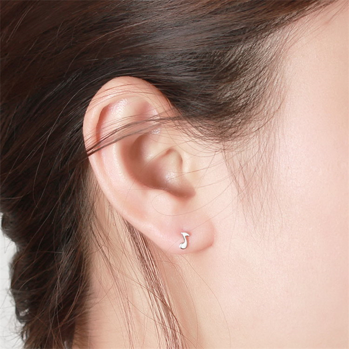 925 Sterling Silver Misic Stud Earrings Wholesale