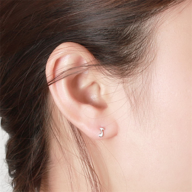 925 Sterling Silver Misic Stud Earrings Wholesale