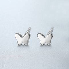 925 Sterling Silver Butterfly Stud Earrings