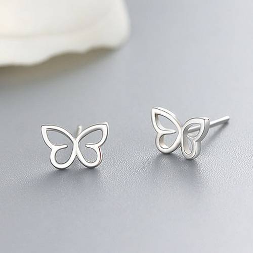 925 Sterling Silver Butterfly Stud Earrings