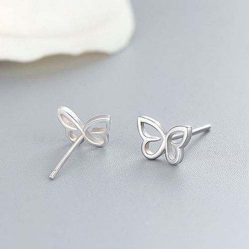 925 Sterling Silver Butterfly Stud Earrings