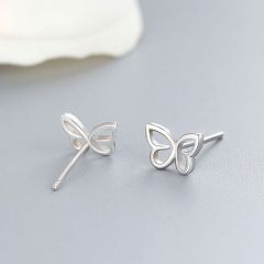 925 Sterling Silver Butterfly Stud Earrings