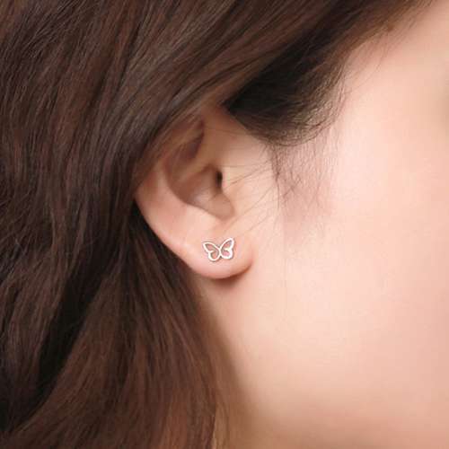 925 Sterling Silver Butterfly Stud Earrings