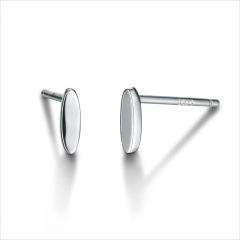 925 Sterling Silver Oval Stud Earrings