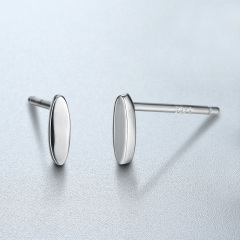 925 Sterling Silver Oval Stud Earrings