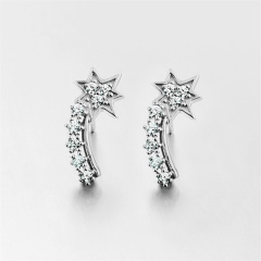 925 Sterling Silver Shine Cubic Zirconia Meteor Drop Earrings