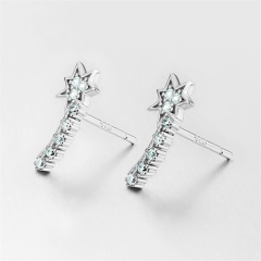 925 Sterling Silver Shine Cubic Zirconia Meteor Drop Earrings