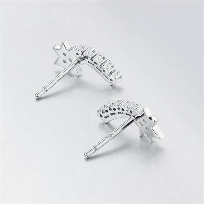 925 Sterling Silver Shine Cubic Zirconia Meteor Drop Earrings