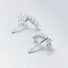 925 Sterling Silver Shine Cubic Zirconia Meteor Drop Earrings