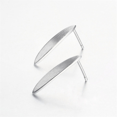 925 Sterling Silver Oval Stud Earrings