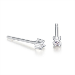 925 Sterling Silver CZ Stud Earrings