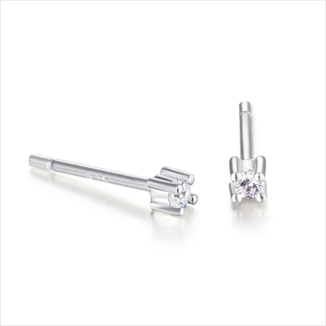 925 Sterling Silver CZ Stud Earrings
