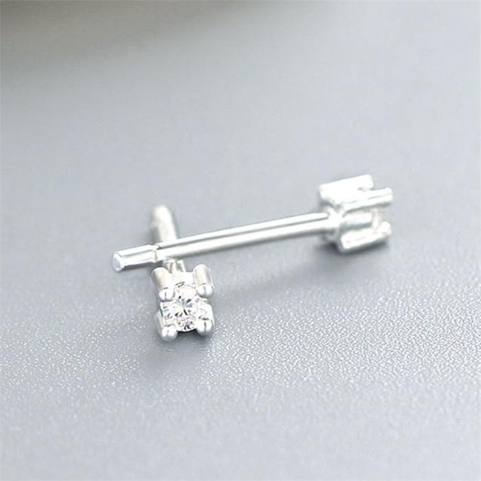 925 Sterling Silver CZ Stud Earrings