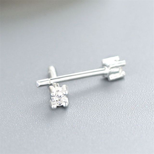 925 Sterling Silver CZ Stud Earrings