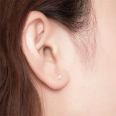 925 Sterling Silver CZ Stud Earrings