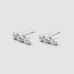 925 Sterling Silver Twist Drop Earrings