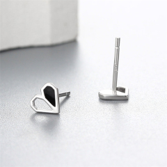 925 Sterling Silver Heart Stud Earrings