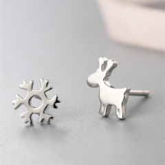 925 Sterling Silver Christmas Stud Earrings Set